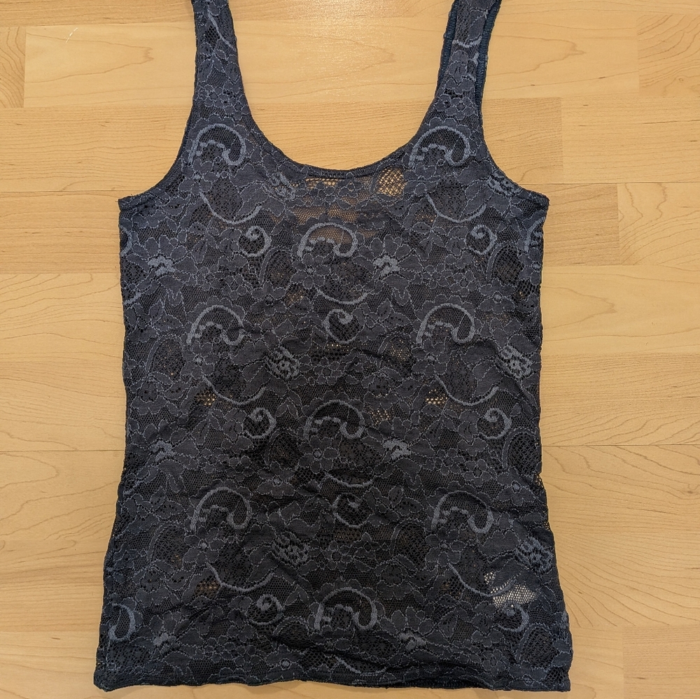 Talula Navy Lace Tank Top